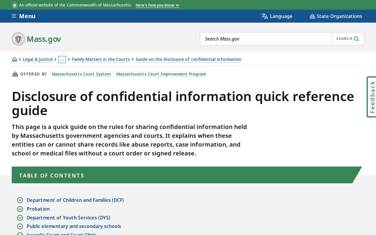 Official guide on confidential Massachusetts juvenile records that can hide a Nantucket County warrant file